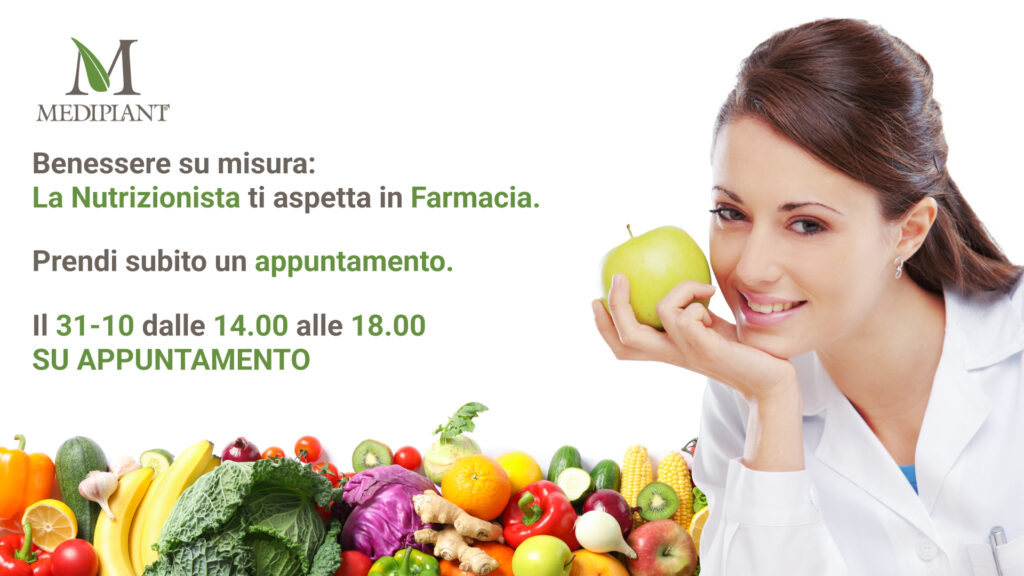 Appuntamento in farmacia il 31-10 con la nutrizionista